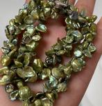 Parel Ketting Barok Parels Groen Collier, Sieraden, Tassen en Uiterlijk, Kettingen, Ophalen of Verzenden, Zo goed als nieuw, Steen of Mineraal