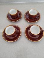 Setje van 4 expressokopjes met schotels, Ophalen of Verzenden