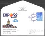 1e KLM vlucht Expo 92 Sevilla Spanje 1992, Verzenden, Envelop