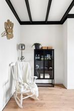 Houten schommelstoel, Huis en Inrichting, Stoelen, Ophalen, Gebruikt, Wit, Eén