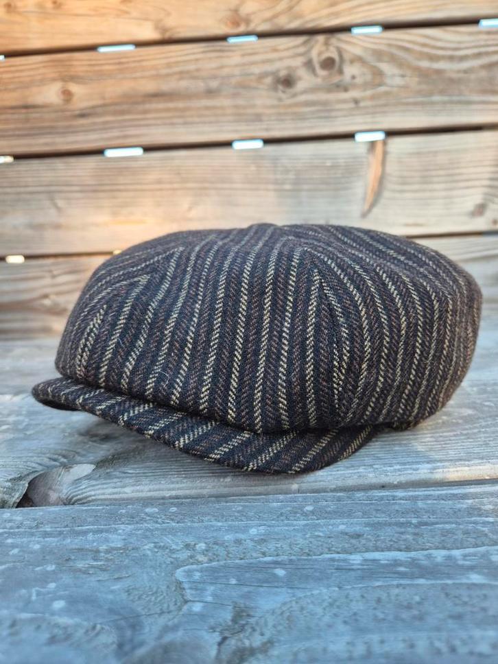 Stetson 8 panel Woolen Stripe News Boy - Nieuw - Maat 57, Kleding | Heren, Hoeden en Petten, Nieuw, Pet, 57 cm (M, 7⅛ inch) of minder