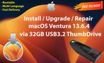 Installeer macOS Ventura 13.6.4 via USB3.2 Stick 32GB OSX, Computers en Software, Besturingssoftware, Nieuw, MacOS, Ophalen of Verzenden