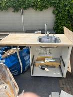 Keukenblok gratis af te halen, Huis en Inrichting, Keuken | Complete keukens, Ophalen of Verzenden, Gebruikt, Wit, Enkelwandige keuken