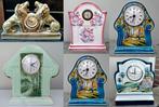 5x Antiek Keramieken Klok Tafelklok Mantelklok - Zie Omschr, Antiek en Kunst, Ophalen of Verzenden