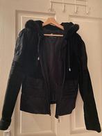 Leren jas (Italiaans) met afgewerkte nerts kraag, Kleding | Dames, Jassen | Winter, Zwart, Maat 42/44 (L), Ophalen of Verzenden