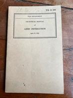 WO2 Amerikaans voorschrift leger instructie training 1943, Verzamelen, Militaria | Tweede Wereldoorlog, Amerika, Landmacht, Verzenden