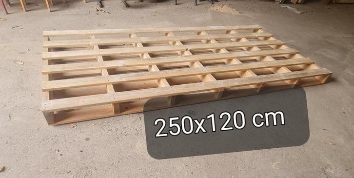 Pallets. 250x120 cm, Doe-het-zelf en Verbouw, Hout en Planken, Zo goed als nieuw, Pallet, Overige houtsoorten, 200 tot 250 cm