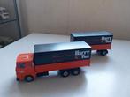 Lion Toys Tekno Scania 141 combi Harry Vos, Ophalen of Verzenden, Zo goed als nieuw, Bus of Vrachtwagen, Tekno