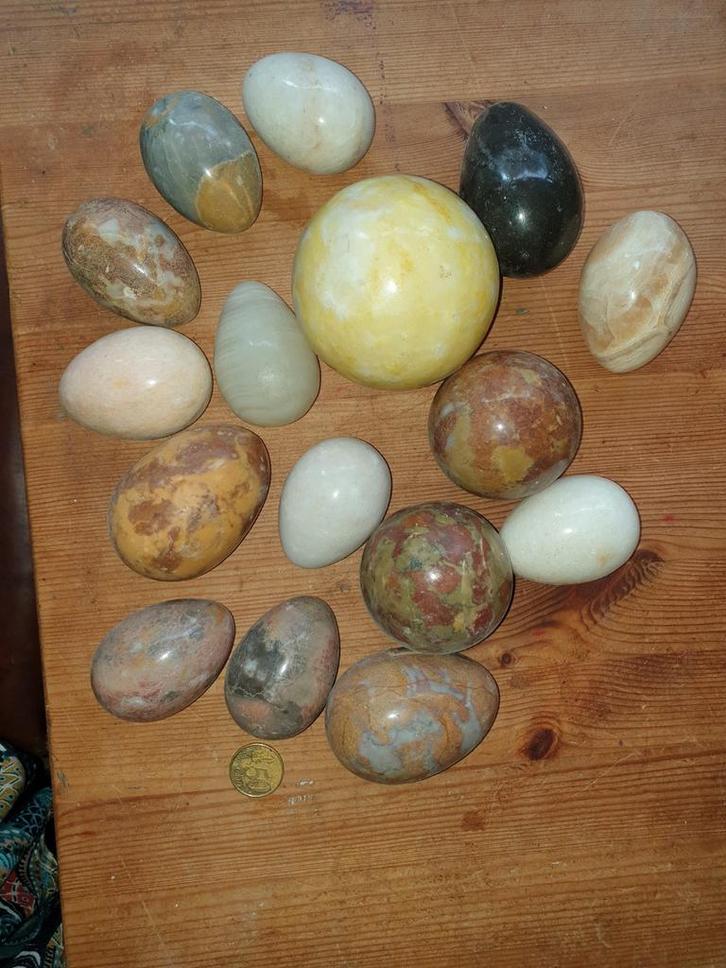 Marmer eieren en ballen, Verzamelen, Mineralen en Fossielen, Ophalen