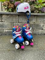 K3 rolschaatsen met helm, Ophalen of Verzenden, Verstelbaar, Zo goed als nieuw, Kinderen