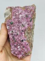 Cobalto Calciet met Malachiet op matrix #1, Verzenden, Mineraal
