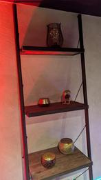 2 stk wandrek ladderrek ladderkast teakhout, Ophalen, Met plank(en), 200 cm of meer, Zo goed als nieuw