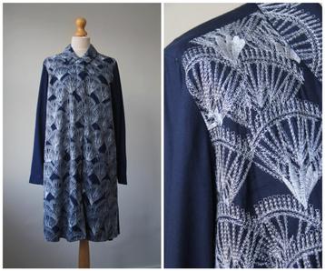 DiDi - mooie als nieuwe blouse jurk / blauw kant / maat M beschikbaar voor biedingen