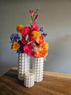 Vazen bubbly bobbel bubbel waxinelichthouder wit 3D, Ophalen of Verzenden, Nieuw, Wit, Minder dan 50 cm