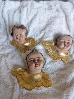 Drie antieke engel hoofdjes, Ophalen of Verzenden