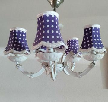 Hanglamp,Paars,5 kapjes,Wit,kado,Kroonluchter,lamp,kinderen beschikbaar voor biedingen