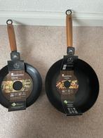 Masterpro Odin Wok Pannenset - Nieuwstaat, Overige materialen, Inductieplaat, Ophalen of Verzenden, Zo goed als nieuw