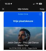 2x golden circle kaarten Jason Derulo ziggo, Twee personen, Februari