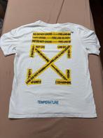 Off‑White Temperature Fire Line Do Not Cross T‑shirt maat M, Maat 48/50 (M), Wit, Ophalen of Verzenden, Off white