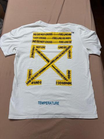 Off‑White Temperature Fire Line Do Not Cross T‑shirt maat M  beschikbaar voor biedingen