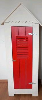 Kledingkast 70x55x180 cm  rood-wit, Huis en Inrichting, Beach, 50 tot 100 cm, Met deur(en), 150 tot 200 cm