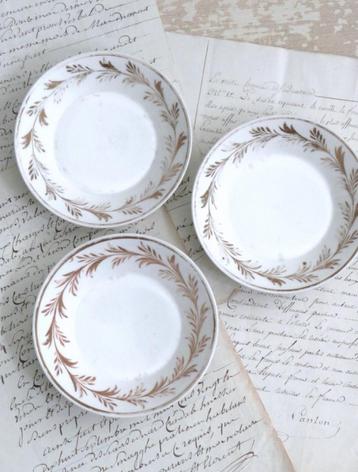 Set (3 st.) Antieke schaaltjes 19e Eeuw beschikbaar voor biedingen