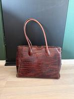 Isabel bernard tas bruin croco, Sieraden, Tassen en Uiterlijk, Tassen | Damestassen, Ophalen of Verzenden, Zo goed als nieuw, Bruin
