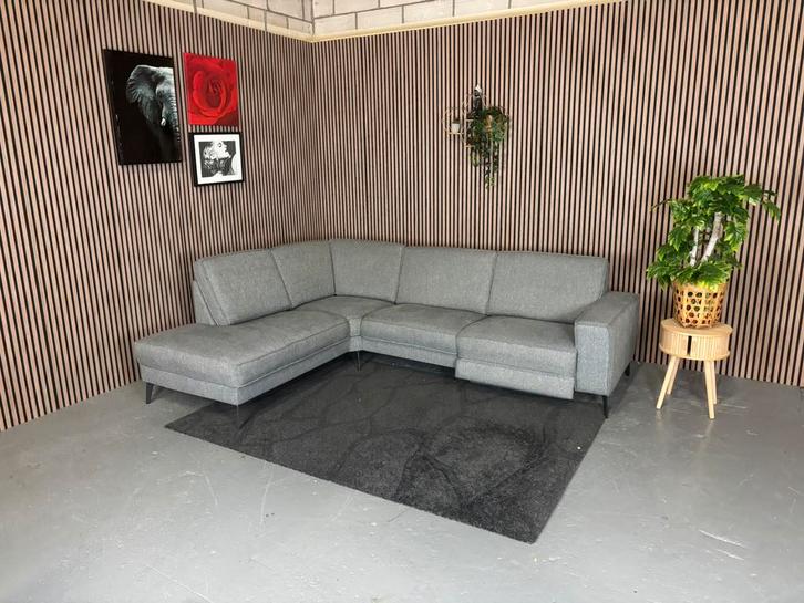 GRATIS LEVERING Elektrisch Hoekbank Grijs 280x210 GEREINIGD, Huis en Inrichting, Banken | Bankstellen, Zo goed als nieuw, Hoekbank