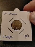 Zwitserland 5 Rappen 1981, Verzenden, Overige landen, Losse munt