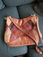 Leren Patchwork tas nieuw, Sieraden, Tassen en Uiterlijk, Tassen | Damestassen, Handtas, Ophalen of Verzenden, Bruin, Zo goed als nieuw