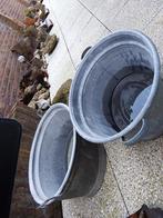 Twee zinken teilen in uitstekende staat. Waterdicht!!!!, Tuin en Terras, Bloembakken en Plantenbakken, Minder dan 60 cm, Ophalen of Verzenden