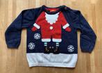 Hema trui gebreid kersttrui kerst blauw kerstman maat 74, Kinderen en Baby's, Babykleding | Maat 74, Gebruikt, Ophalen of Verzenden
