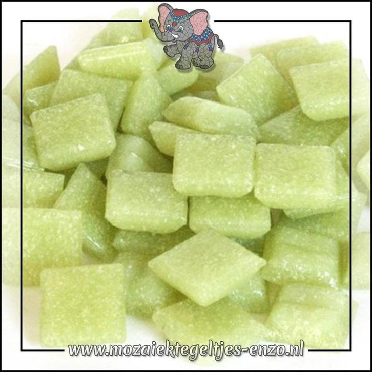 Glasmozaiek steentjes Basic Line | 1cm Mini Apple Green, Hobby en Vrije tijd, Knutselen, Nieuw, Materiaal, Verzenden