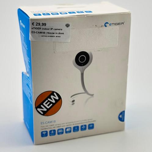 eTIGER indoor IP camera ES-CAM1B | Nieuw in doos, Audio, Tv en Foto, Videocamera's Digitaal, Zo goed als nieuw