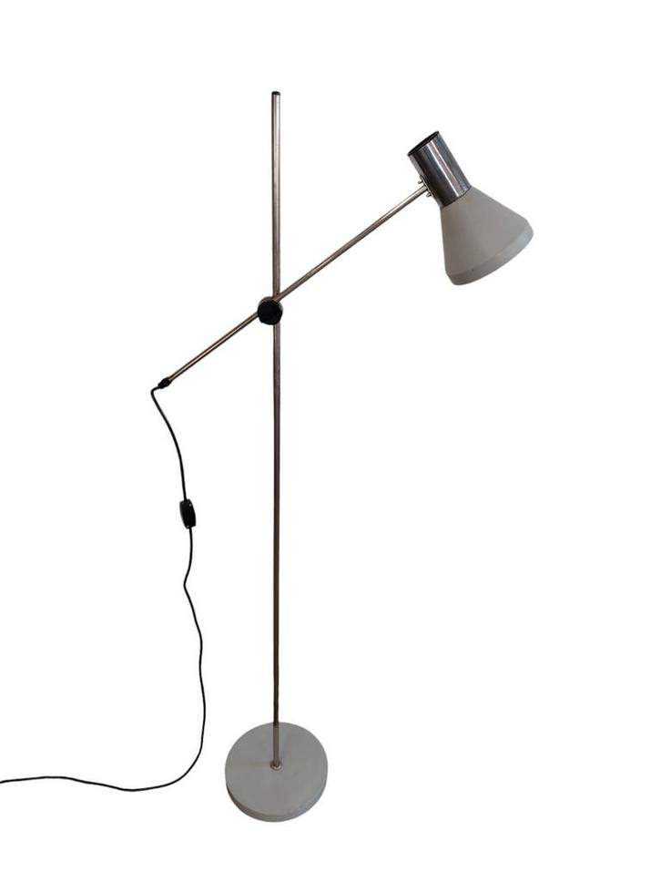 Vintage vloerlamp, hengellamp, Huis en Inrichting, Lampen | Vloerlampen, Gebruikt, 150 tot 200 cm, Metaal, Ophalen