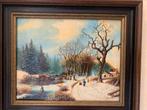 Klein winterlandschap 25 euro, Antiek en Kunst, Ophalen of Verzenden