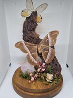 Opgezette vlinders insect edelsteen rozenkwarts decoratie, Verzamelen, Dierenverzamelingen, Nieuw, Opgezet dier, Ophalen of Verzenden