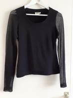 Zwarte top shirt, transperant mouwen, maat S, merk EMMA., Zwart, Ophalen of Verzenden, Zo goed als nieuw, Lange mouw