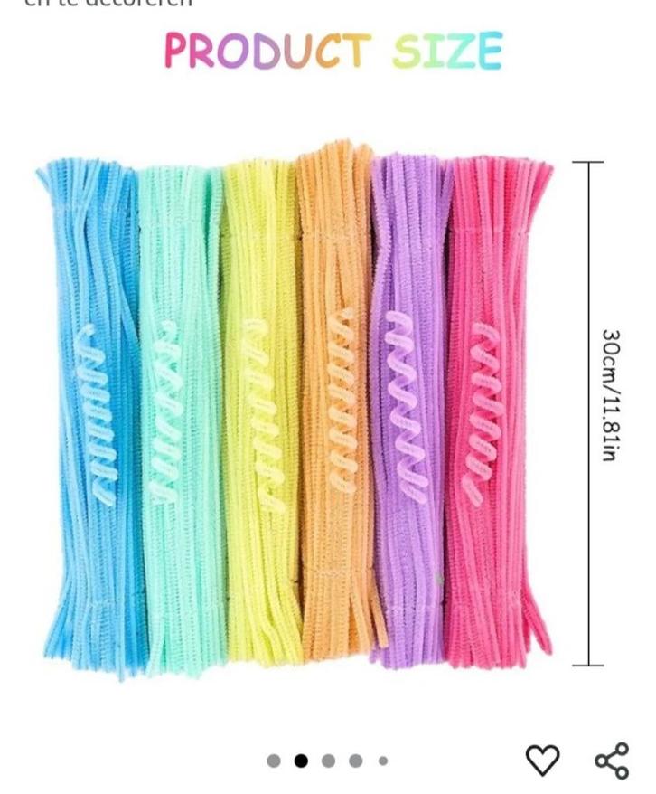 Pakket chenille pijpragers ca. 600 stuks, Hobby en Vrije tijd, Knutselen, Nieuw, Knutselwerk, Ophalen of Verzenden