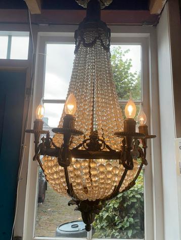 Antieke Kristallen Zakkroonluchter ca. 1900 beschikbaar voor biedingen