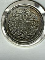 10 cent 1928 Wilhelmina, Zilver, Ophalen of Verzenden, 10 cent, Koningin Wilhelmina