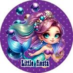 L467 icing frosting zeemeermin 20cm eetbare taart print, Ophalen of Verzenden, Nieuw, Taarten, Versiering