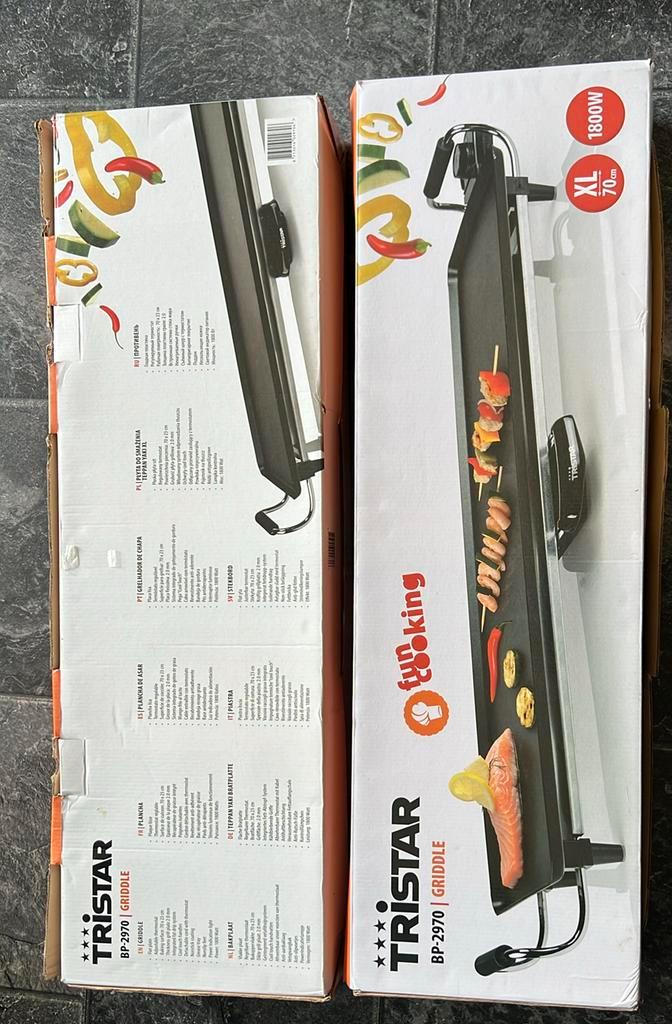 2 Tristar Bakplaat 70cm, zeer goede staat!, Witgoed en Apparatuur, Grillplaten, Zo goed als nieuw, Ophalen of Verzenden