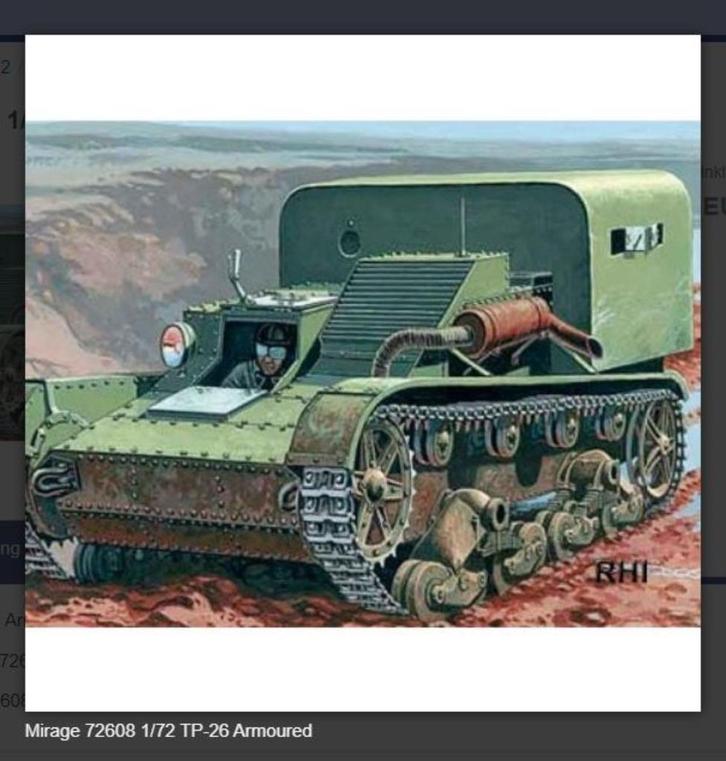 Bouwpakket Mirage-Hobby Mirage 72608 1/72 TP-26 Armoured Per, Hobby en Vrije tijd, Modelbouw | Auto's en Voertuigen, Nieuw, Overige typen