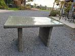 Mooie Tuintafel met Glazen Blad, Ophalen, Gebruikt, Rechthoekig, Wicker