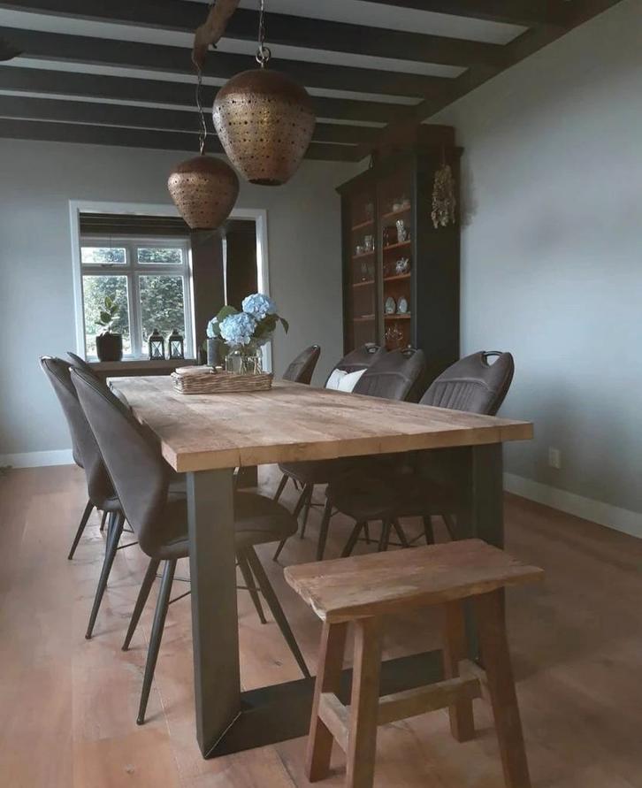 Landelijke hanglampen 2 stuks, Huis en Inrichting, Lampen | Hanglampen, Zo goed als nieuw, Minder dan 50 cm, Metaal, Ophalen