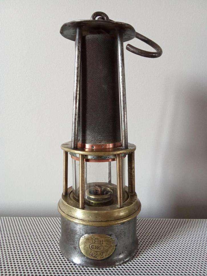 Mijnlamp benzine Friemann & Wolf GmbH, Zwickau in Sachsen, Antiek en Kunst, Antiek | Lampen, Ophalen of Verzenden