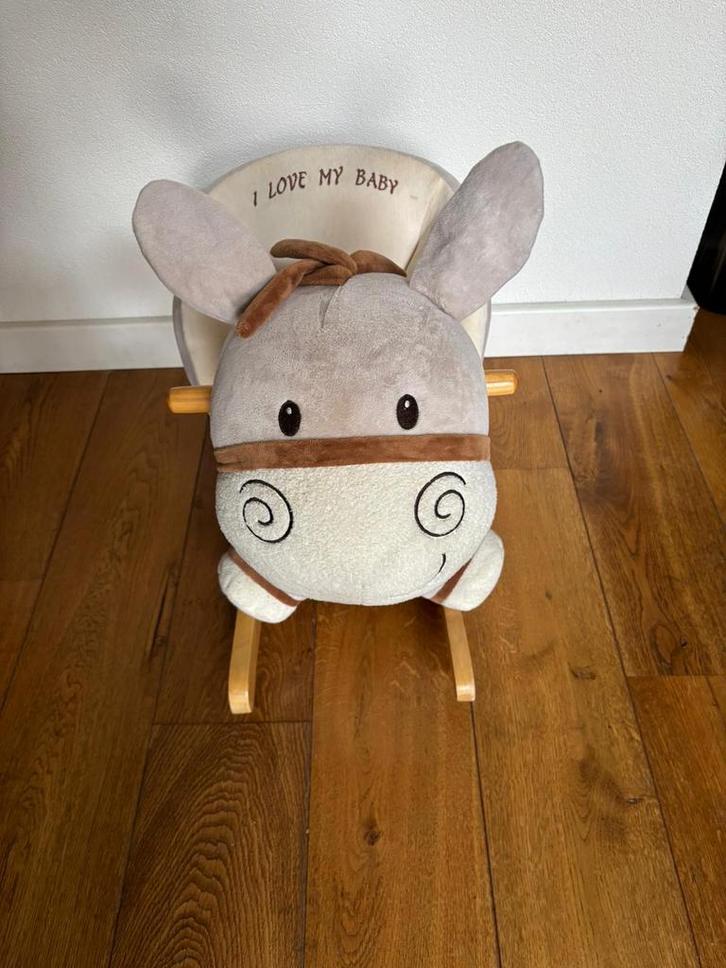 Babygo hobbel Ezel, Kinderen en Baby's, Speelgoed | Knuffels en Pluche, Zo goed als nieuw, Paard, Ophalen