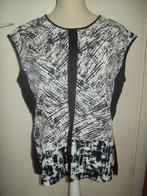 NIEUW! Grafische blouse van Violeta by Mango mt 44 46, Kleding | Dames, Mango, Verzenden, Zwart, Maat 42/44 (L)