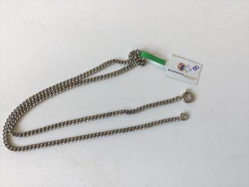 Mooie lange halsketting, vintage, zilver 835   beschikbaar voor biedingen
